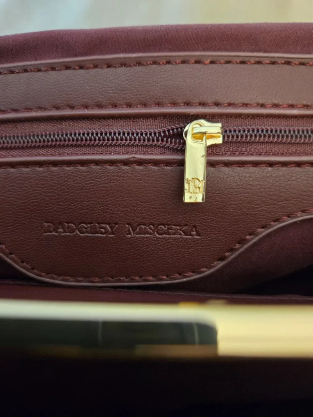 Badgley Mischka Quilted Mini Tote Bag Plum Vegan Leather NWT $179 MSRP